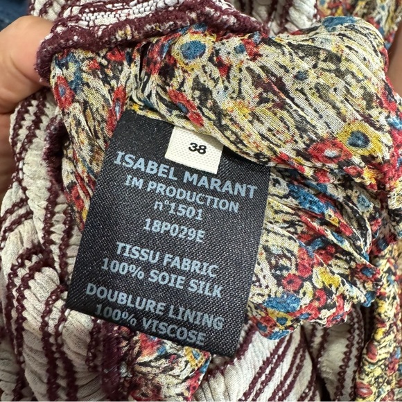 ISABEL MARANT ÉTOILE earley printed silk chiffon mini skirt in multicolored - Picture 3 of 8